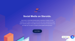 The Surge Social website